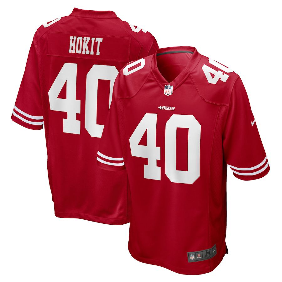 Men San Francisco 49ers #40 Josh Hokit Nike Scarlet Game NFL Jersey